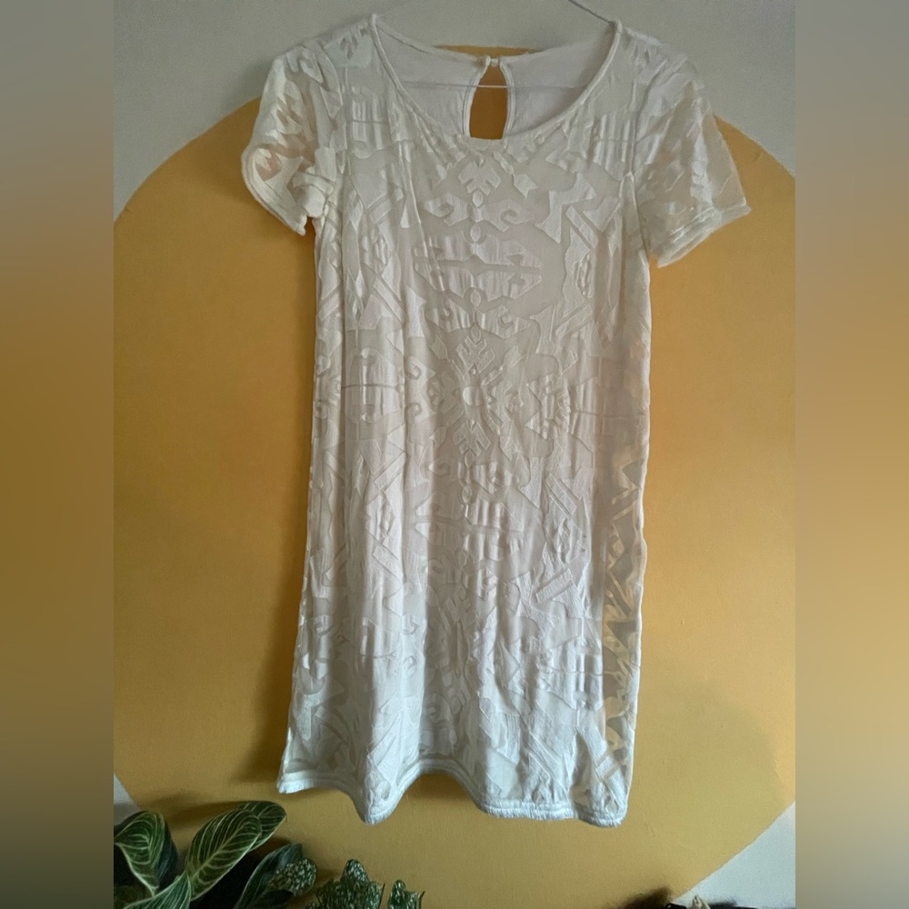 Ella Moss White Lace Mini Dress